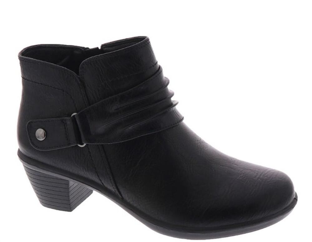 EASY STREET Womens NEW Wide Width Black Damita Round Toe Booties / Size 11 Wide